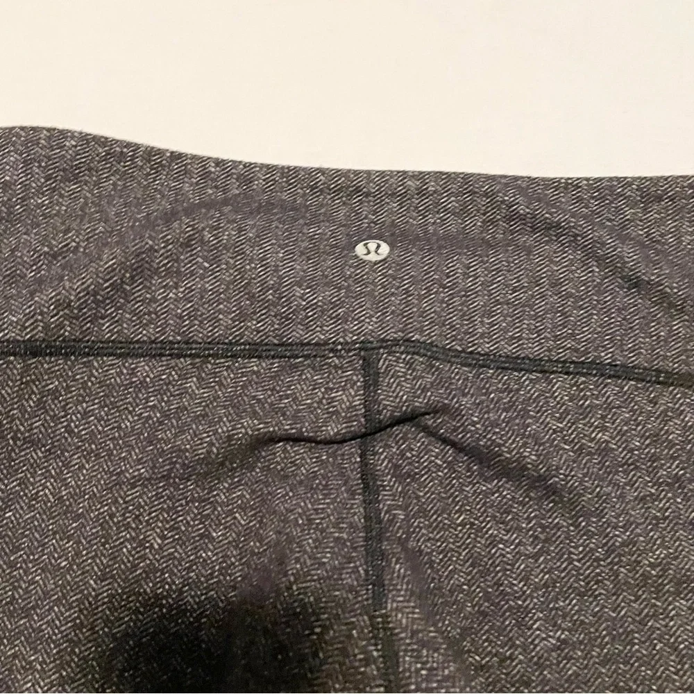 Lululemon Women's Size 4 Wunder Under Pant Legging Herringbone Heathered Black - Picture 10 of 16